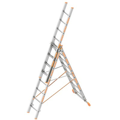 Layher TOPIC 1040 Allzweckleiter 3-tlg. 3x12 Sprossen Länge max 8.10m - 1040.012