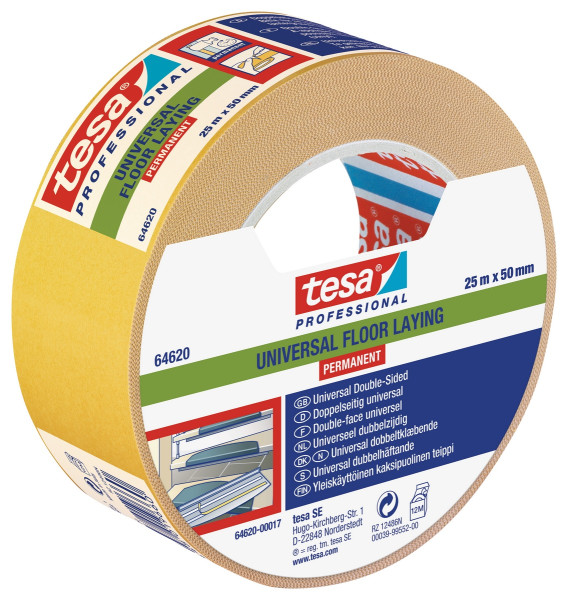 tesa® Professional 64620 Verlegeband 25mx50mm Universal doppelseitig