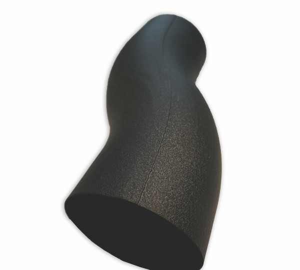 Haushaut Aluminium Sockelknie DN 100 Ausladung 60mm Anthrazit Pearls