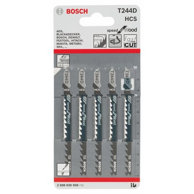 Bosch Stichsägeblatt f. Holz T 244 D HCS 5er-Pack
