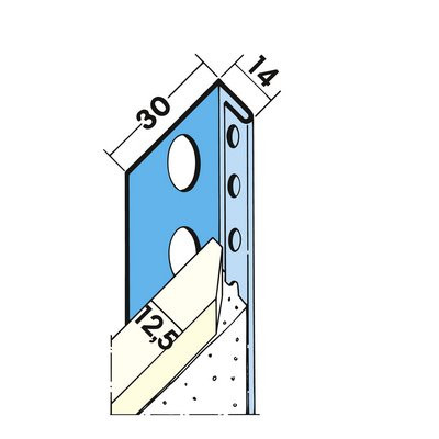 Maisch Abschlussprofil TB 12.5mm 3.0m 01131 300,0 f. GK-Platte vz