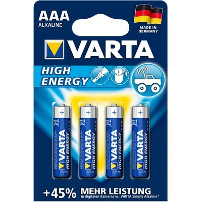 VARTA Batterie High Energy AAA Alkaline 4er DE-Blister