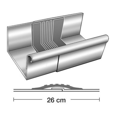 Zink Kastenrinnendila 33 Typ KS 0.7mm einseitig vulkanisiert
