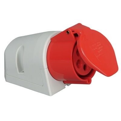 Kopp Wandsteckdose CEE 5-polig m. Deckel IP44 16 A 400 V