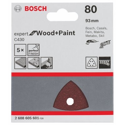 Bosch Schleifblatt F460 BfWP G80 93mm 5-er Pack