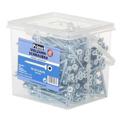Prima Vielzahn vz Eimer inkl. Bit TX 25 5.0x70mm - 350 Stück