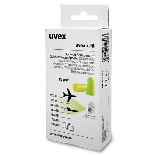 Uvex Gehörschutz x-fit 15 Paar RETAIL