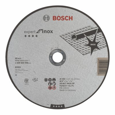 Tarcza tnąca Bosch Expert Inox prosta AS 46 T INOX BF 230x2,0mm