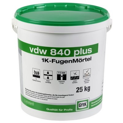 GftK VDW 840 plus 1K Fugenmörtel natur ab 3mm Fuge - Eimer 25kg