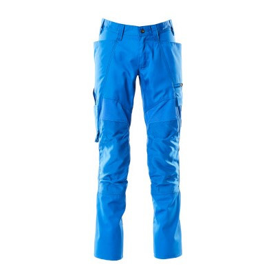 MASCOT® Accelerate trousers with knee pockets and stretch inserts azure blue - size 82C52