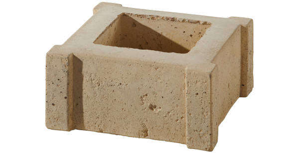 Pfeilerelem. Travino Walling 30x30x15cm sandstein. strukturiert