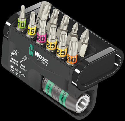 Wera Bit-Set Bit-Check 12 Wood TX HF 1 12-teilig