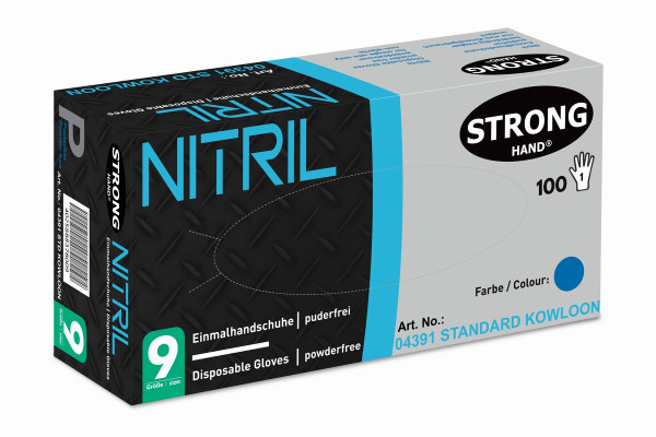 STANDARD KOWLOON STRONGHAND® Handschuhe Nitril puderfrei blau Gr. 10 (100 Stück)