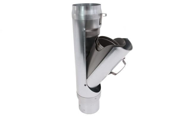 Zink Wasserklappe mit Rohrlaubfang Ø 100mm mit Edelstahlkorb