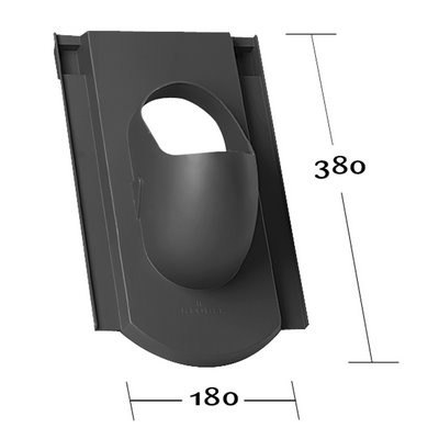 Klöber Venduct® Grundplatte o. Rohr KE0029 f. Biber 18/38cm schwarz