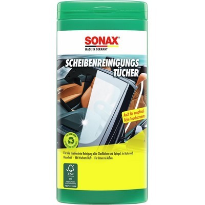 SONAX ScheibenReinigungsTücher Box 25 Stück