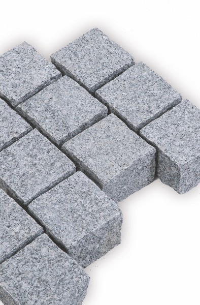 SELTRA Pflaster BRAVO geflammt edelgrau 10x10x8cm Granit China