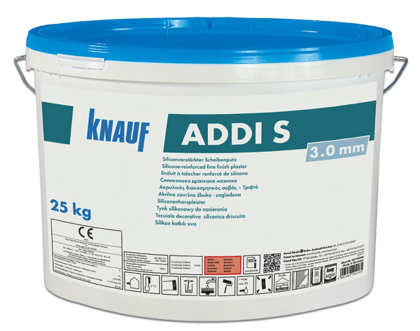 Knauf Addi S 3mm weiß 25kg Siliconharzverstärkter Scheibenputz