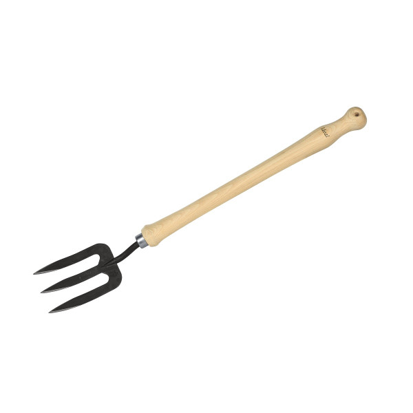 Ideal hand fork 3 pointed tines 40 cm beech handle hand-hardened