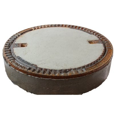 Manhole cover 610 mm CL. D400 round concrete cast with insert without ventilation