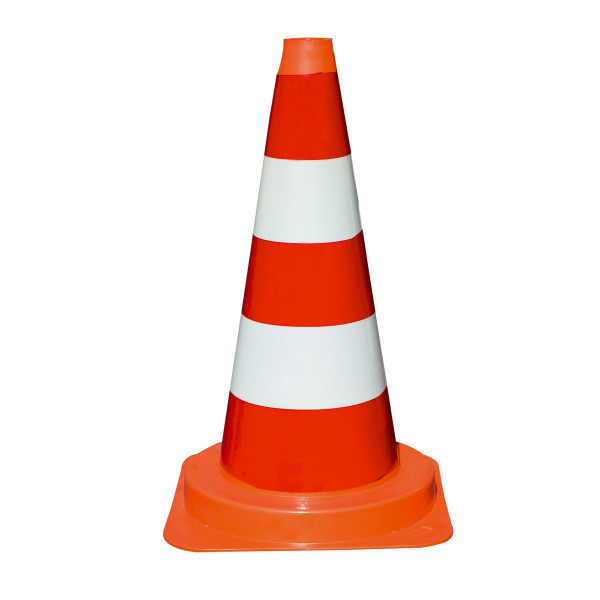 Schake traffic cone red/white 500mm daylight-luminous