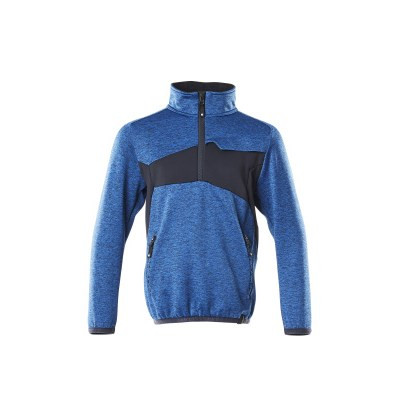 MASCOT® Fleecepullover f. Kinder kurzer Zipper azurbl./schwarzbl. Gr. 116