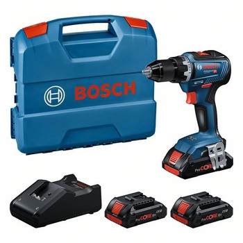 Bosch Akku-Bohrschrauber GSR 18V-55 3xPC4,0Ah, GAL 18V-40 LC u. L-Case