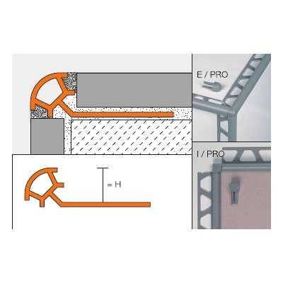 Schlüter-RONDEC-PRO 2.5m Dekorprofil brillantweiß H=10mm