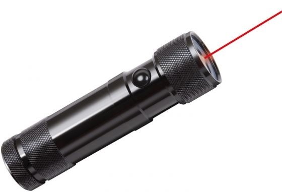 BS Taschenlampe 8 LEDs Laser Light FL Duo inkl. 3x AAA Bat.