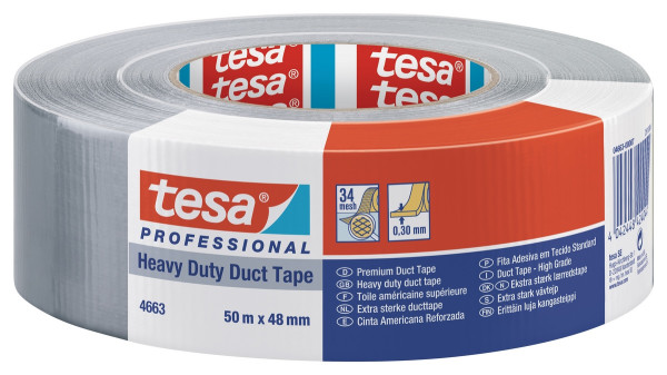 Taśma klejąca tesa® Premium 50mx48mm 34 srebrna matowa - 4663