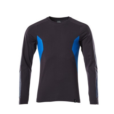 MASCOT® Accelerate T-Shirt long sleeve black blue/zure blue - size S ONE