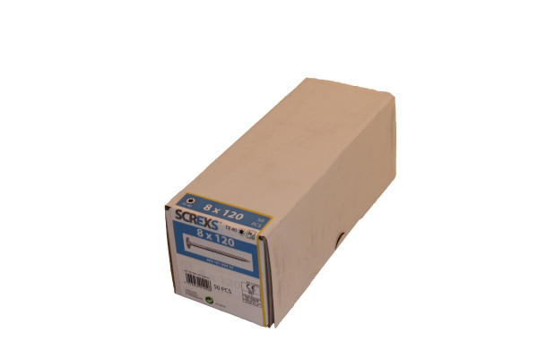SWG wood construction screw Vz Tx 40 8.0x120 with flat head - 50 pieces
