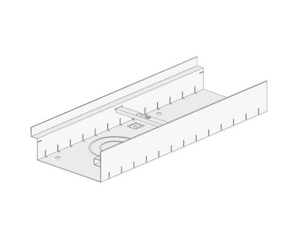 BG Fassadenrinne Modell "ISAR" 1500x205x45 beids. perforiert verzinkt
