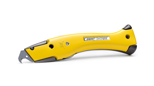 Delphin®-03 Club Edition Schwarz-Gelb Universalmesser inkl. Kunststoffköcher