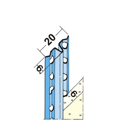 Maisch Putzlehre Innenputz 6mm 3m 01106 300,0 Schnellputzprofil