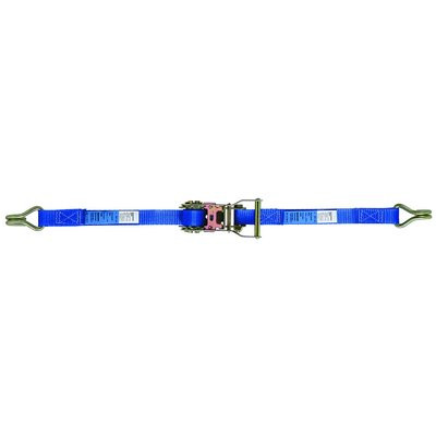 Ratchet lashing strap 1 to 2-piece 25mm 4m with profile hook
