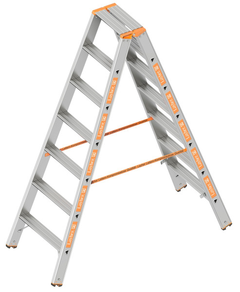 Layher TOPIC 1043 Stufenstehleiter 2x7 Stufen Länge 1.75m - 1043.007