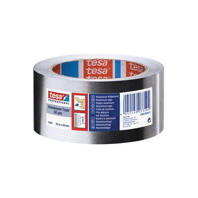 tesa® Aluminium Tape m. Liner 25mx50mm - 63652