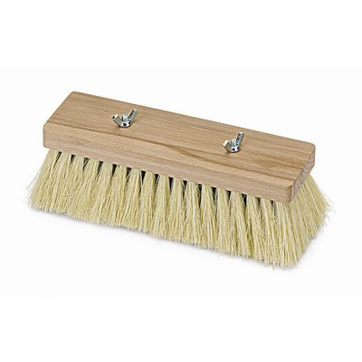 Nespoli Bitumenbürste Flachholz 7x17r. Natur-Fibre 23cm m. 2 Flügelschrauben