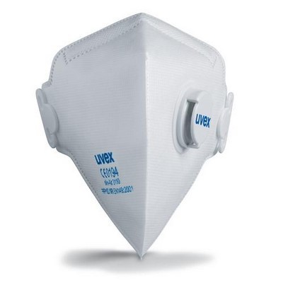 Uvex FFP1-Atemschutz-Faltmaske m. Ventil uvex silv-Air 2110 weiß - 3 Stück