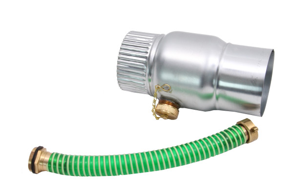 Zinc Madema rainwater collector 100mmØ with hose connection