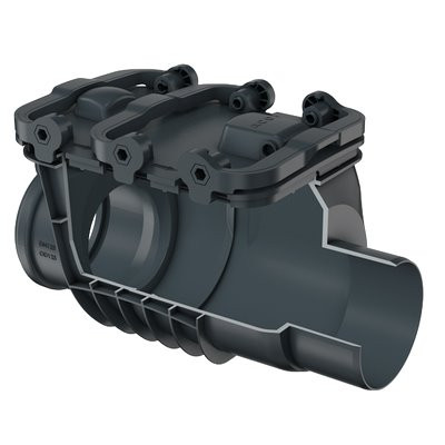 ACO Reinigungsrohr Triplex DN150 für freiliegende Rohrleitung