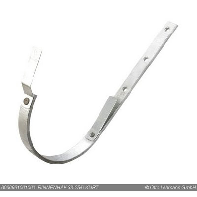 LEH VZ Rinnenhaken halbrund 33-25/6mm kurzer Zuschnitt