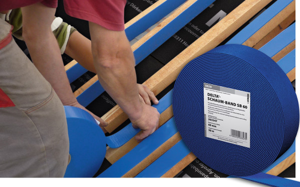 Dörken Delta-Schaumband SB 60 60mmx30m Einseitig klebendes Nagelabdichtungsband