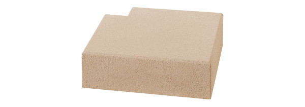 Step Vios 90° corner 50-50x35x15cm beige. finely blasted