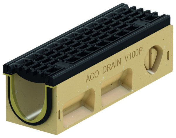 ACO PowerDrain Performance V100P Rinne Typ 0.1, 0,5m, Gusskante KTL