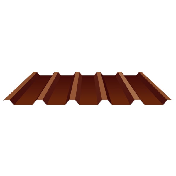 Stahltrapezblech WU 30/200/0.75mm Dach 1.0x2.5m ähnl. RAL8012 rotbraun RS Vlies