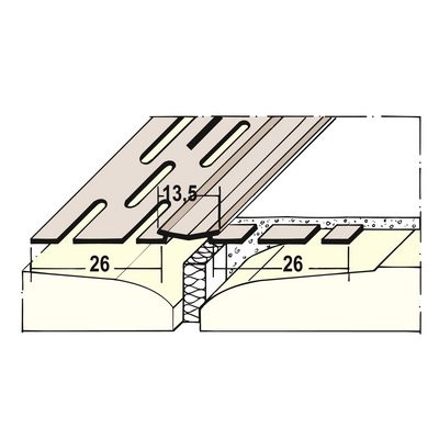Maisch Bewegungsfugenprofil Trockenbau 03750 Ro=75m PVC Weiss