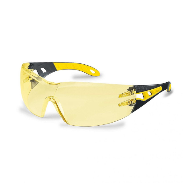 Uvex Schutzbrille pheos amber sv exc. schwarz/gelb