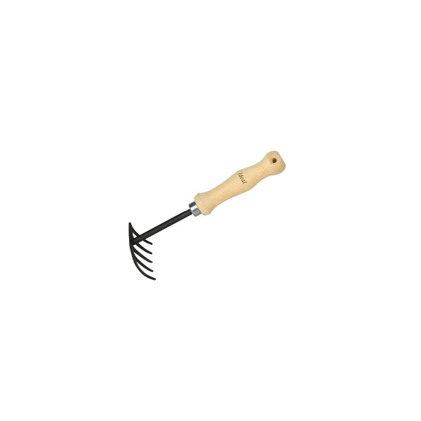 Ideal Handrechen 5 Zinken 15.5 cm Buchenstiel handgefertigt gehärt